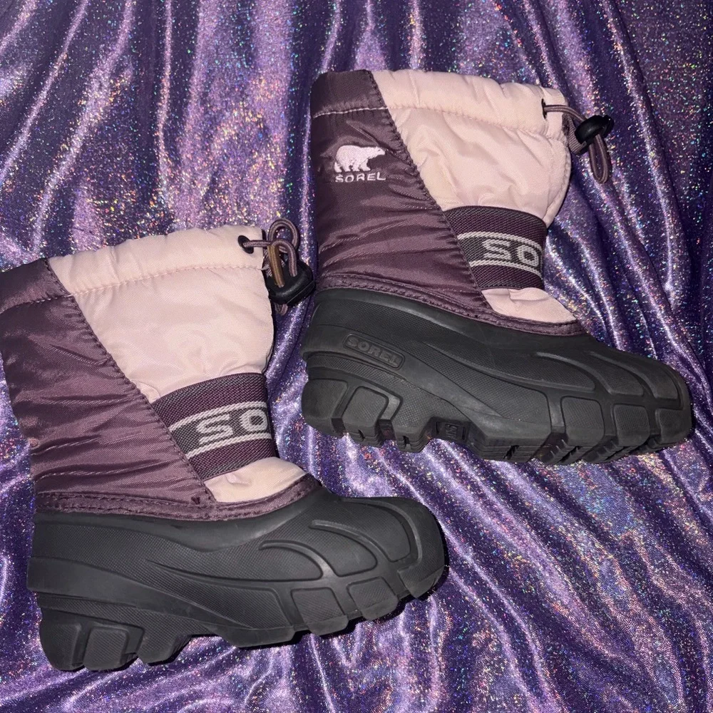 Kids Purple Sorel Snow Boots